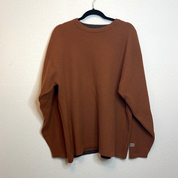 Columbia Orange Crewneck Wool Sweater Size Large - Picture 1 of 7